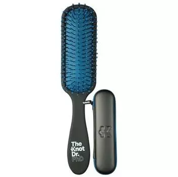 Щетка для распутывания волос + очиститель + футляр The Knot Dr., PhD Kit Sharkskin