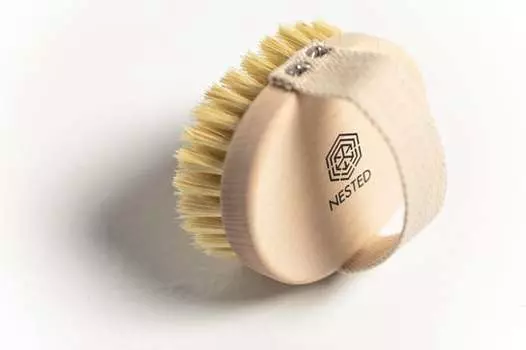 Щетка для сухого массажа Nested Tampico Agave, короткая, бежевая, Inne