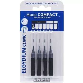 Щетки для межзубных промежутков Clinic Mono Compact черные Iso 0 0,6 мм, Elgydium