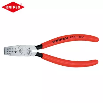 Щипцы для обжима кожухов KNIPEX 145 мм, с пластиковой ручкой, для обжима проводных клемм 97 61 145 A