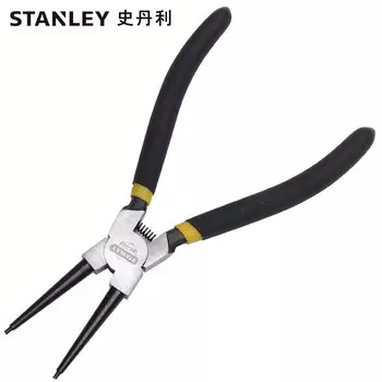 Щипцы для стопорных колец Stanley, 13-дюймовое отверстие в немецком стиле и плоскогубцы для стопорных колец с прямым носом (внутренняя карта) 84-365-23
