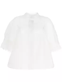 Shiatzy Chen куртка с кружевным воротником, белый