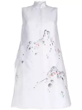 Shiatzy Chen пальто Renascent Collection со вставками из органзы, белый