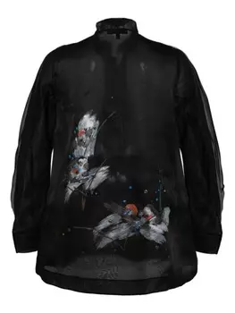 SHIATZY CHEN рубашка Libre Collection с воротником-стойкой, черный