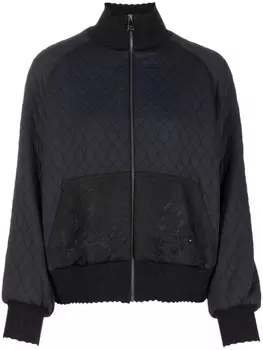 Shiatzy Chen стеганая куртка Genisis с вышивкой, черный