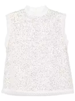 SHIATZY CHEN топ Libre Collection с пайетками, серый