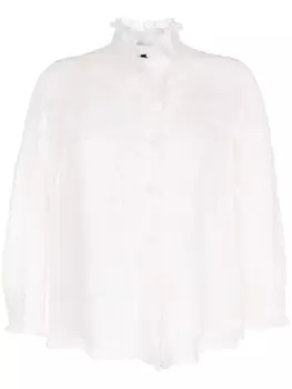 Shiatzy Chen жакет из органзы с кружевом, белый