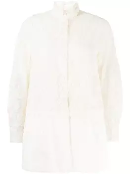 Shiatzy Chen жакет с кружевной вышивкой, белый