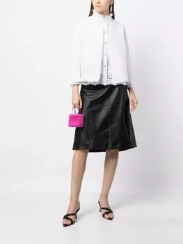 Shiatzy Chen жакет с кружевным воротником, белый