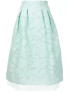 Shiatzy Chen жаккардовая юбка миди Exclusive, зеленый