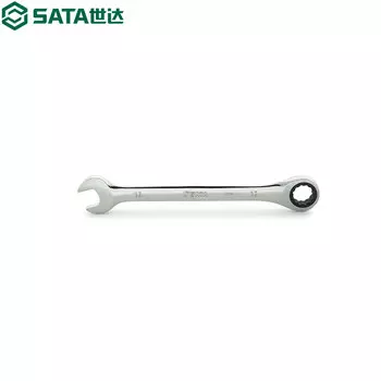 Shida SATA 43214 полностью полированный ключ двойного назначения allegro с открытым torx двойного назначения, ключ с храповым механизмом 22 мм