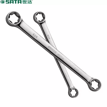 Shida SATA 45201 полностью полированный ключ в форме цветка, ключ для цветка сливы E6 * E8