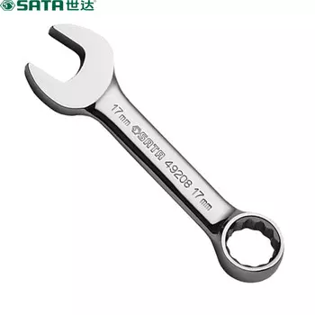 Shida SATA 49208 метрический полностью полированный короткий ключ 17 мм (4 шт.)