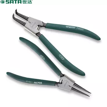 Shida SATA 72024 Немецкий стиль, изогнутые плоскогубцы для стопорных колец, плоскогубцы для внешних стопорных колец, 13 дюймов