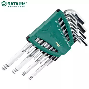 Shida SATA, набор шестигранных ключей с удлиненной шаровой головкой, 12 предметов, шестигранная отвертка, шестигранный ключ, шестигранная отвертка, эксклюзив для предприятий 09106