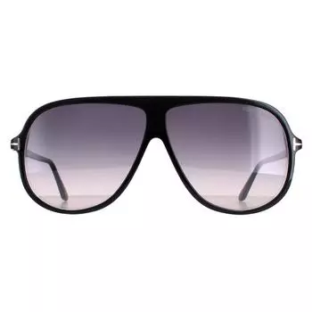 Shield Shiny Black Smoke Gradient Spencer 02 FT0998 Tom Ford, черный