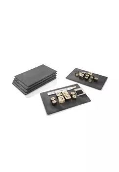 Шиферные тарелки 6 шт 20 х 30 см Snger, антрацит