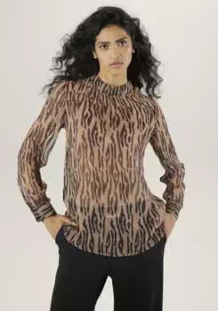 Шифоновая блузка Aniston SELECTED, прозрачная - НОВАЯ КОЛЛЕКЦИЯ, черный