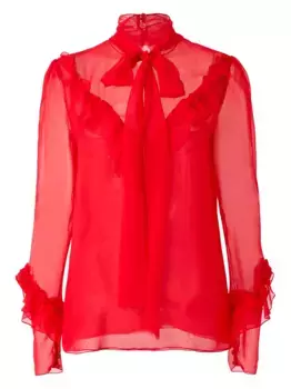 Шифоновая блузка Carolina Herrera, красный