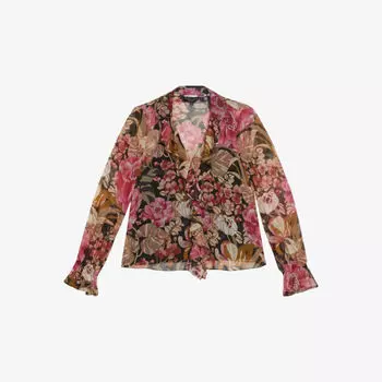 Шифоновая блузка Cristii с цветочным принтом Ted Baker, черный