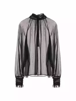 Шифоновая блузка Dolce&Gabbana, черный