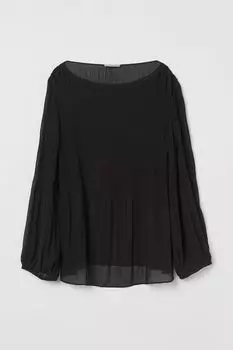 Шифоновая блузка H&amp;M, черный