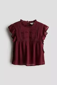 Шифоновая блузка H&M, красный