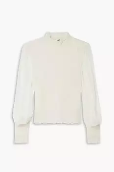 Шифоновая блузка Kayden со сборками RAG & BONE, экру