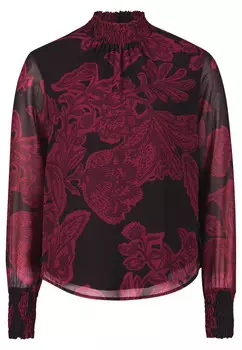 Шифоновая блузка с цветочным принтом Zero, красный