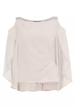 Шифоновая блузка с открытыми плечами Vera Mont, розовый