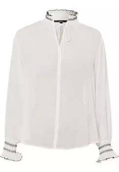 Шифоновая блузка с вышивкой Zero, белый