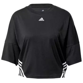 Шифоновая футболка Adidas, черный
