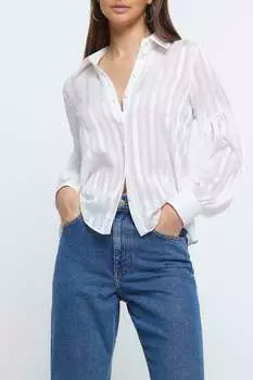 Шифоновая рубашка River Island, белый