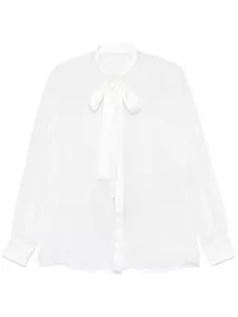 Шифоновая рубашка с бантом Dolce & Gabbana, белый