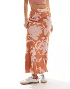Шифоновая юбка макси с цветочным принтом ASOS DESIGN