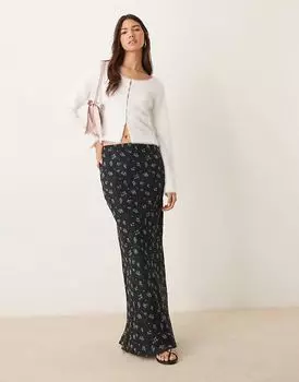 Шифоновая юбка макси с цветочным узором ASOS DESIGN