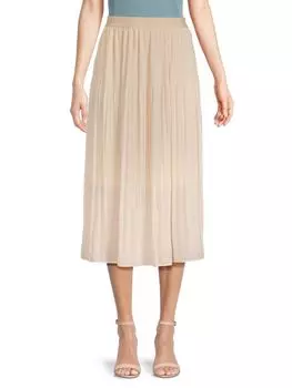 Шифоновая юбка-миди с иллюзией Adrianna Papell, цвет Natural