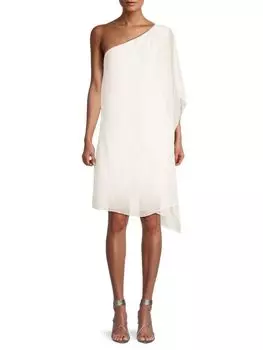 Шифоновое асимметричное платье Sabrina Kobi Halperin, белый