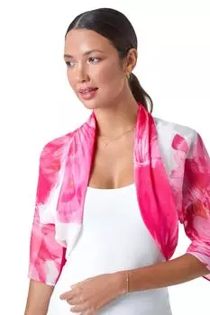 Шифоновое болеро с цветочным принтом Roman, розовый