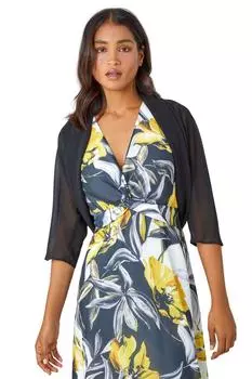 Шифоновое болеро со сборками по подолу Roman, черный