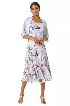 Шифоновое болеро со сборками по подолу Roman, серый