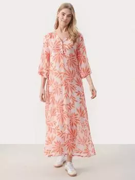 Шифоновое макси-платье с принтом в виде листьев berit Part Two, цвет Potpourri