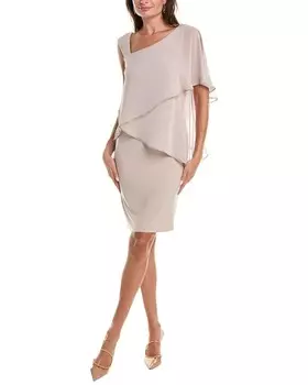 Шифоновое мини-платье Joseph Ribkoff, бежевый