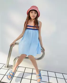 Шифоновое платье для девочек крючком Kids El Corte Ingls, синий