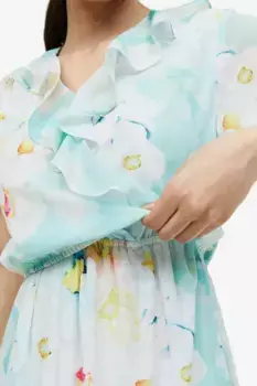 Шифоновое платье для кормления H&M, зеленый