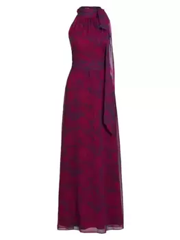 Шифоновое платье Kayla с цветочным принтом Sachin & Babi, цвет magenta bloom