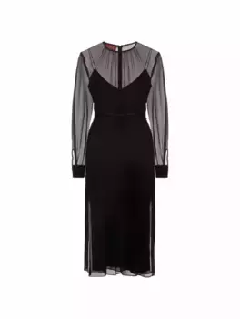 Шифоновое платье миди Gucci, черный