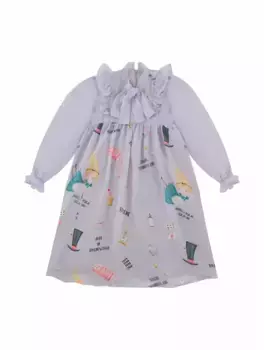 Шифоновое платье с принтом Eirene, фиолетовый