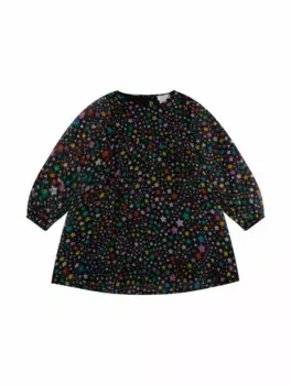 Шифоновое платье с принтом Stella McCartney, мультиколор