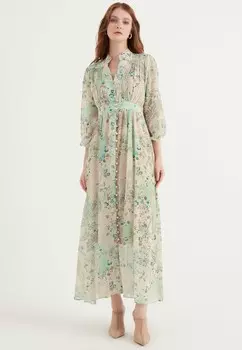 Шифоновое платье с узором Herita, зеленый